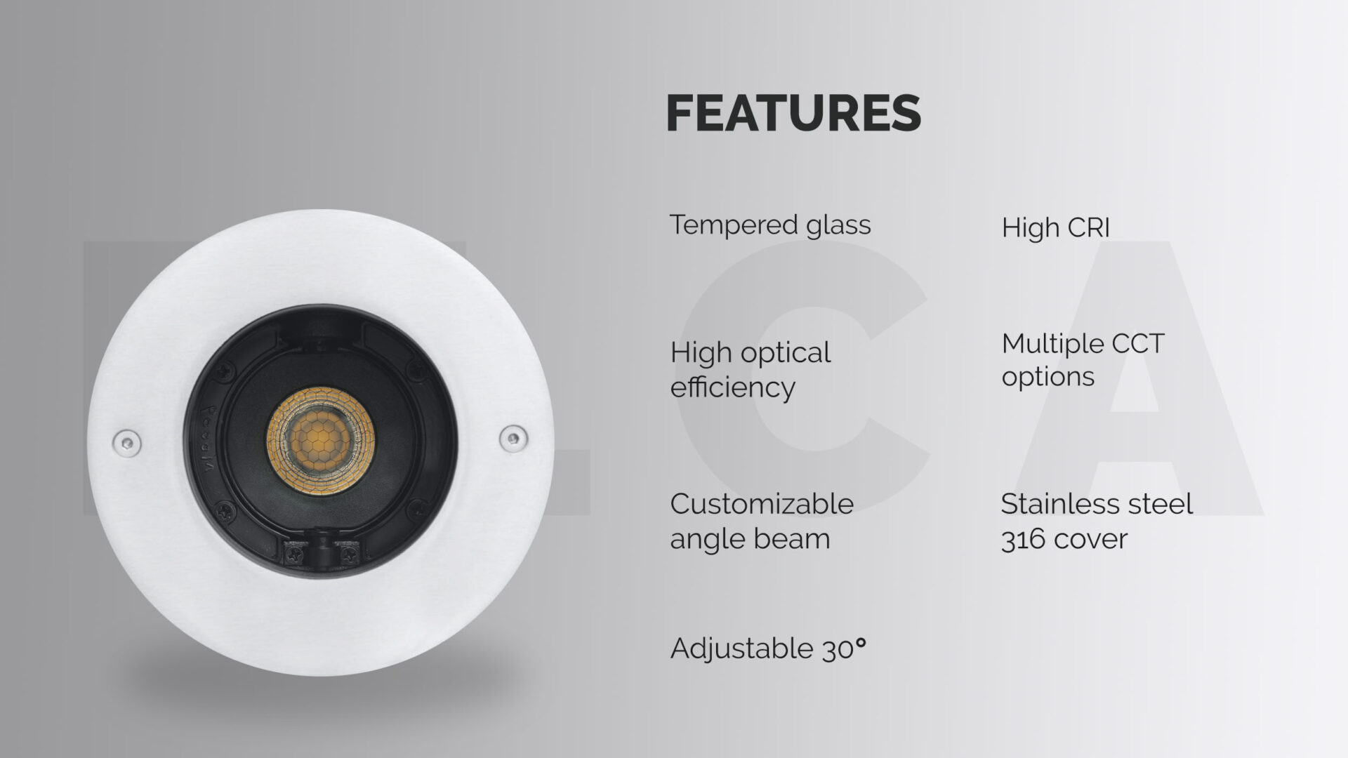 Elca | Uplight Adjustable | Outdoor Lighting - Inground Recessed